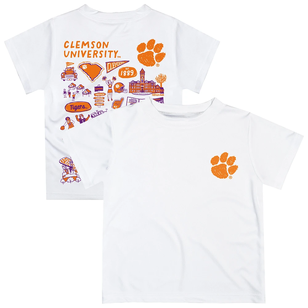 Infant Vive La Fete White Clemson Tigers Impressions Artwork T-Shirt