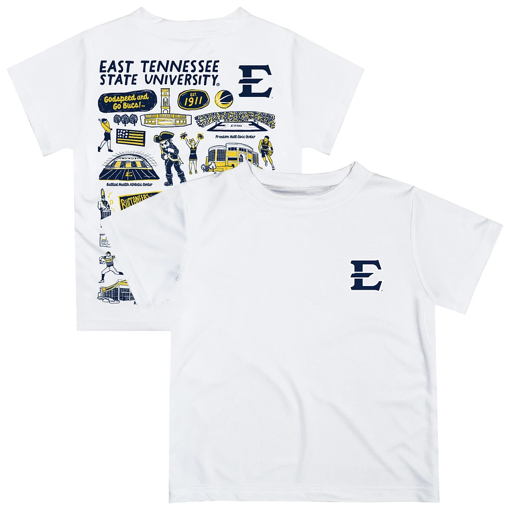 Infant Vive La Fete White ETSU Buccaneers Impressions Artwork T-Shirt
