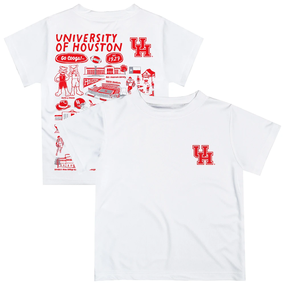 Infant Vive La Fete White Houston Cougars Impressions Artwork T-Shirt