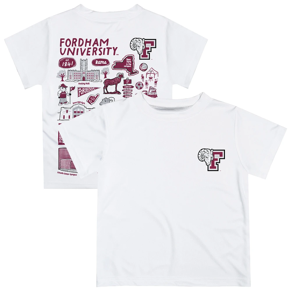 Infant Vive La Fete White Fordham Rams Impressions Artwork T-Shirt