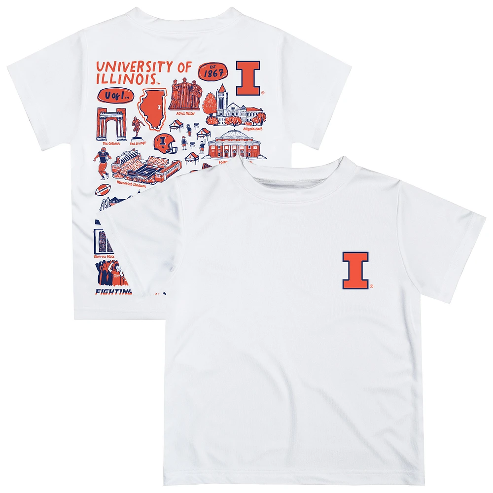 Infant Vive La Fete White Illinois Fighting Illini Impressions Artwork T-Shirt