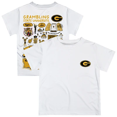 Infant Vive La Fete White Grambling Tigers Impressions Artwork T-Shirt