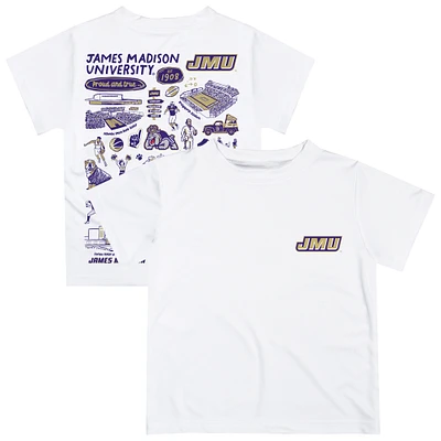 Infant Vive La Fete White James Madison Dukes Impressions Artwork T-Shirt