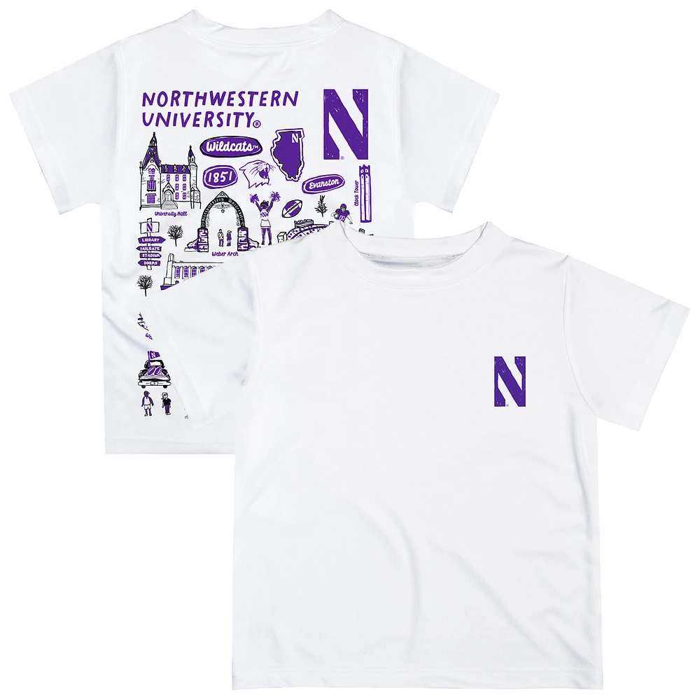 Infant Vive La Fete White Northwestern Wildcats Impressions Artwork T-Shirt
