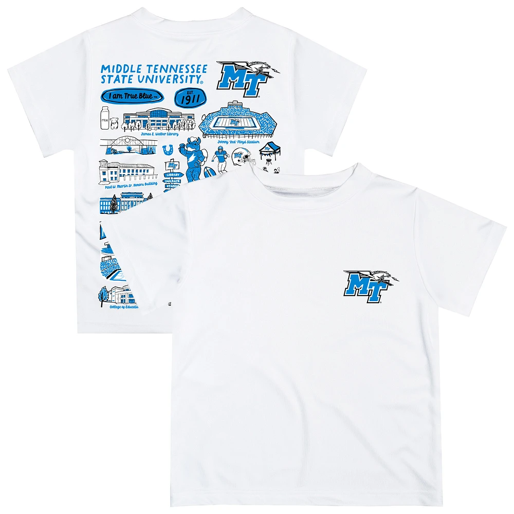 Infant Vive La Fete White MTSU Blue Raiders Impressions Artwork T-Shirt