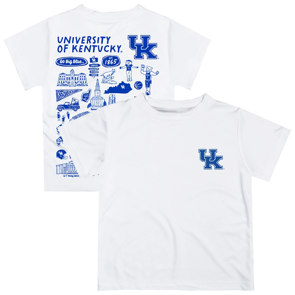 Infant Vive La Fete White Kentucky Wildcats Impressions Artwork T-Shirt