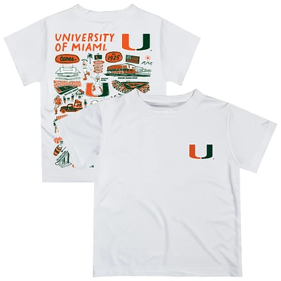 Infant Vive La Fete White Miami Hurricanes Impressions Artwork T-Shirt