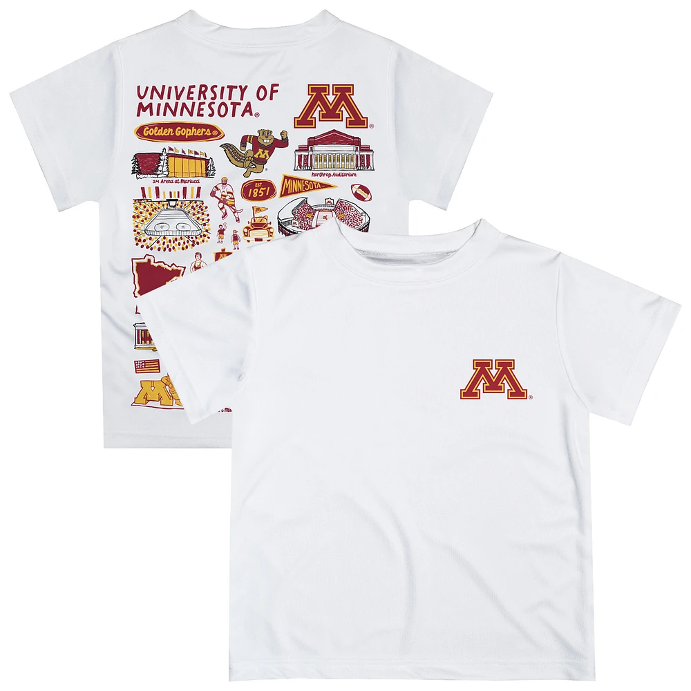 Infant Vive La Fete White Minnesota Golden Gophers Impressions Artwork T-Shirt