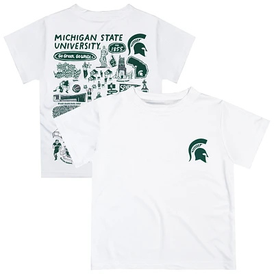 Infant Vive La Fete White Michigan State Spartans Impressions Artwork T-Shirt