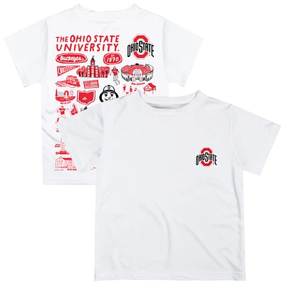 Infant Vive La Fete White Ohio State Buckeyes Impressions Artwork T-Shirt