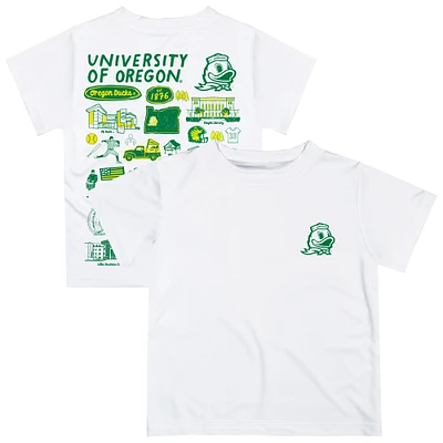 Infant Vive La Fete White Oregon Ducks Impressions Artwork T-Shirt