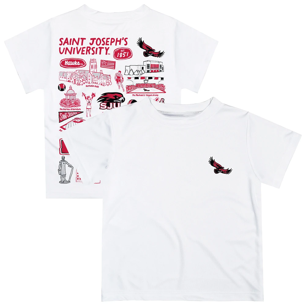 Infant Vive La Fete White Saint Joseph's Hawks Impressions Artwork T-Shirt