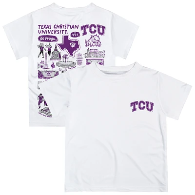 Infant Vive La Fete White TCU Horned Frogs Impressions Artwork T-Shirt