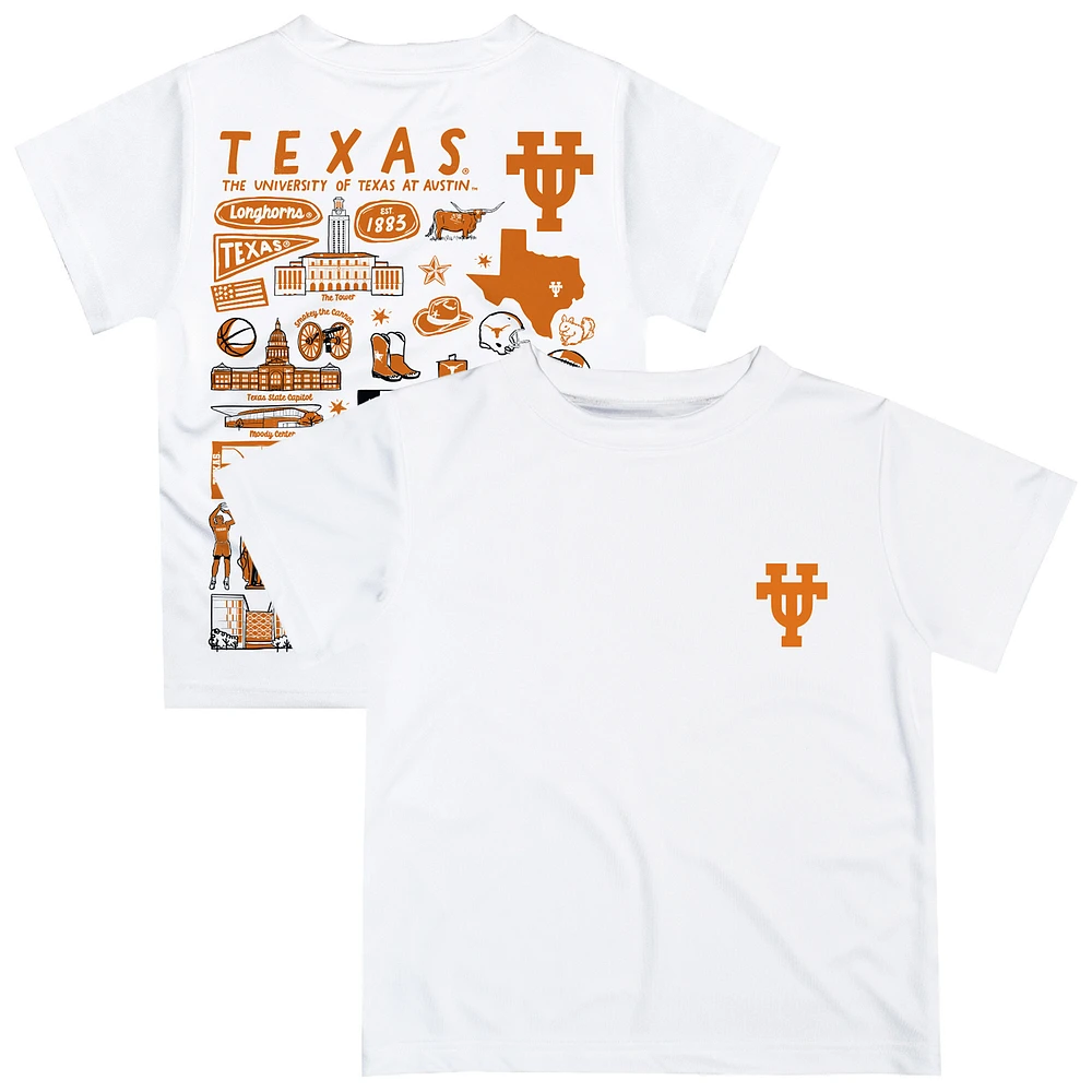 Infant Vive La Fete White Texas Longhorns Impressions Artwork T-Shirt