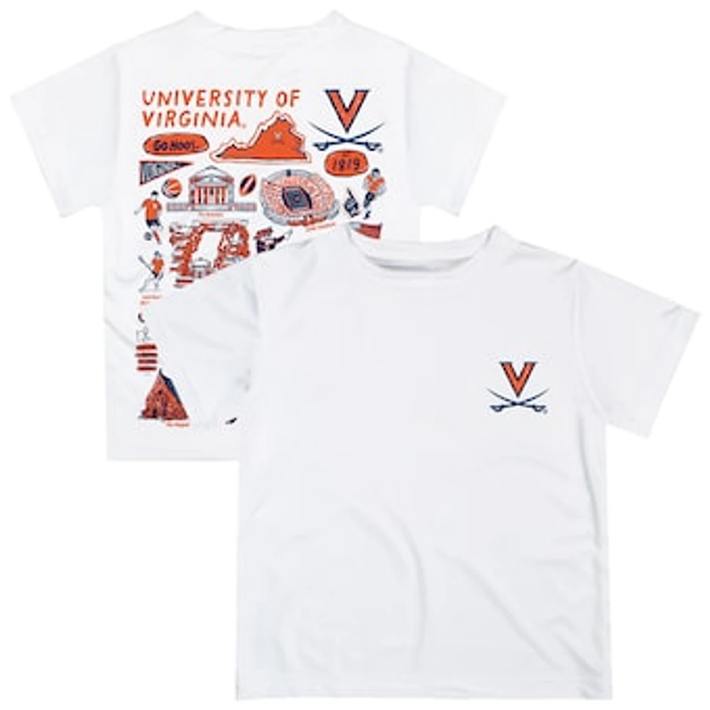 Infant Vive La Fete White Virginia Cavaliers Impressions Artwork T-Shirt