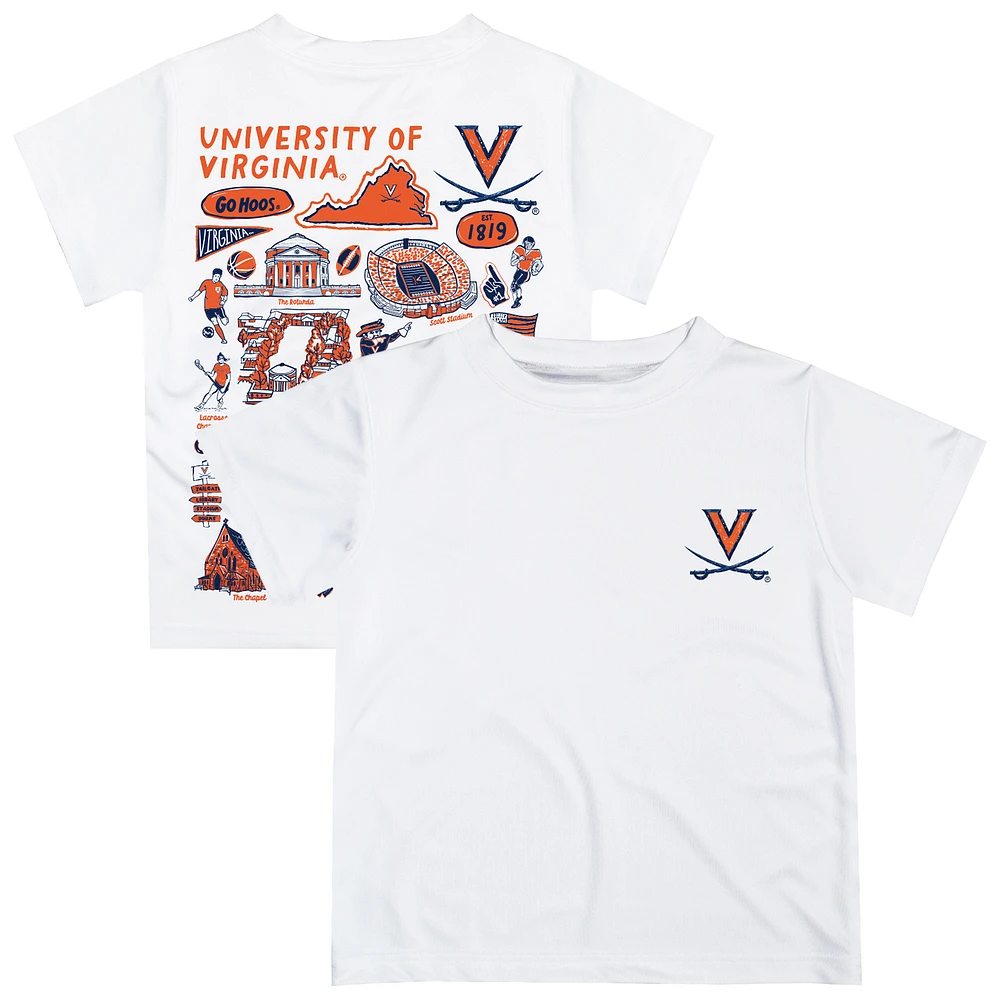 Infant Vive La Fete White Virginia Cavaliers Impressions Artwork T-Shirt