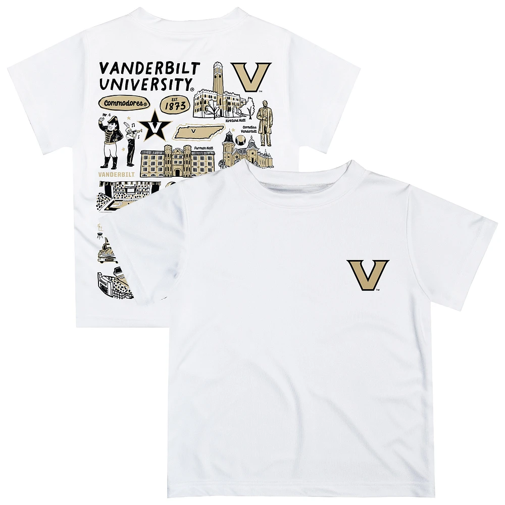 Infant Vive La Fete White Vanderbilt Commodores Impressions Artwork T-Shirt