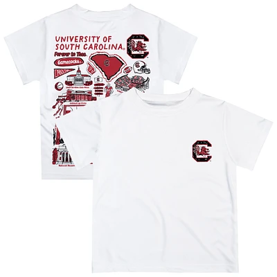 Infant Vive La Fete White South Carolina Gamecocks Impressions Artwork T-Shirt