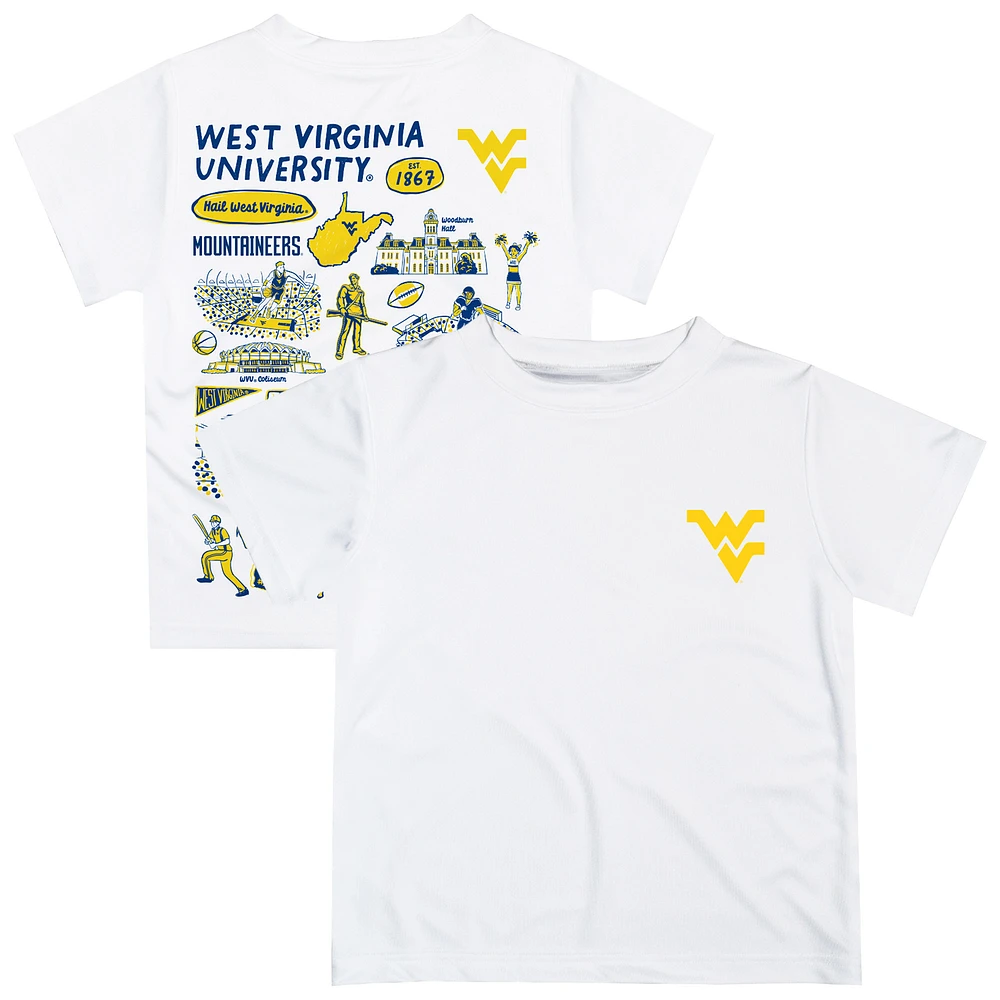Infant Vive La Fete White West Virginia Mountaineers Impressions Artwork T-Shirt