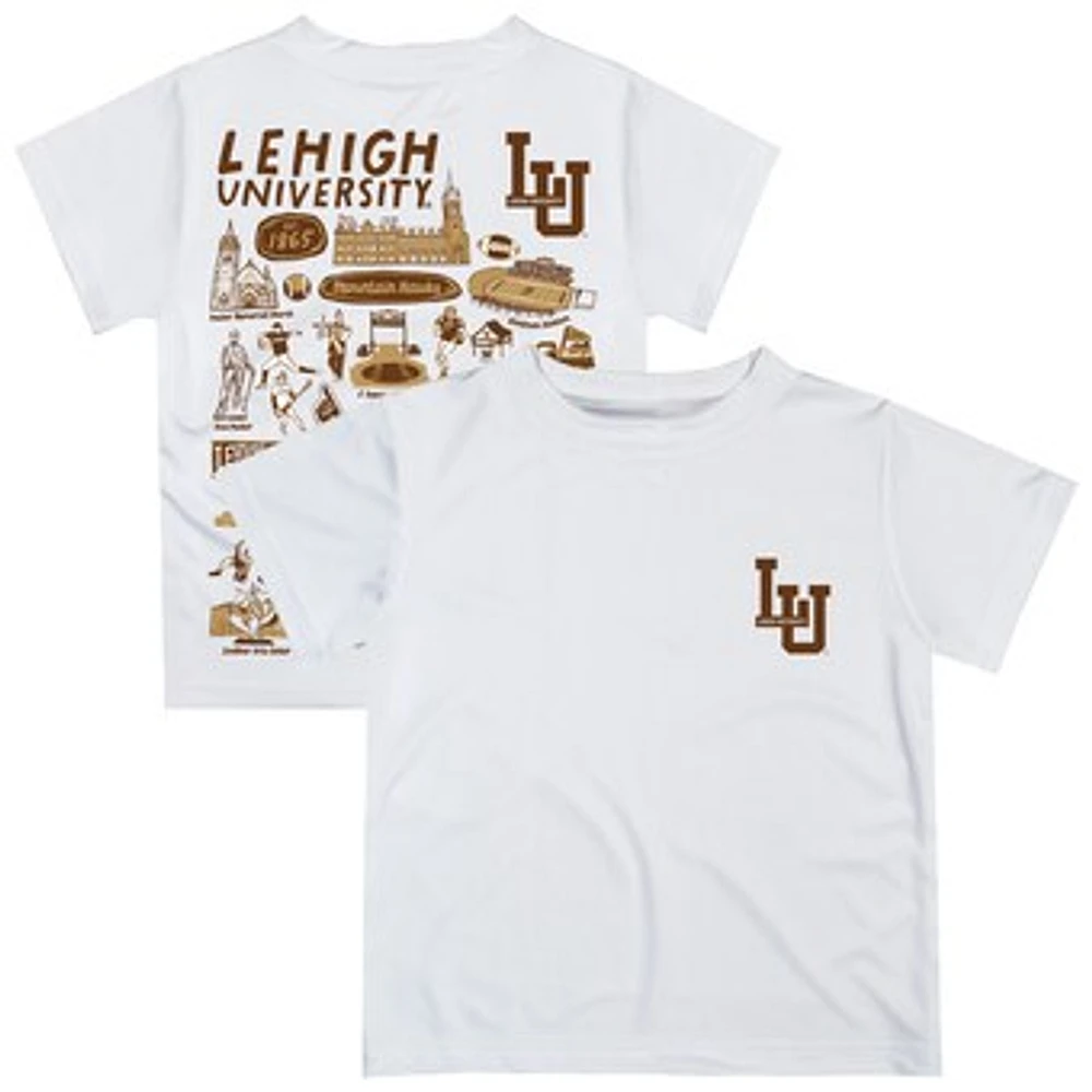 Toddler Vive La Fete White Lehigh Mountain Hawks Impressions Artwork T-Shirt