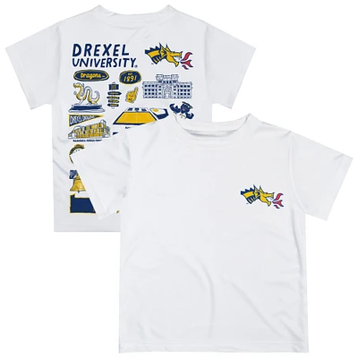 Toddler Vive La Fete White Drexel Dragons Impressions Artwork T-Shirt