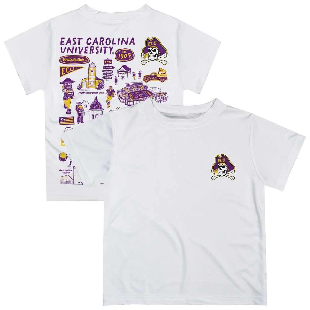 Toddler Vive La Fete White ECU Pirates Impressions Artwork T-Shirt
