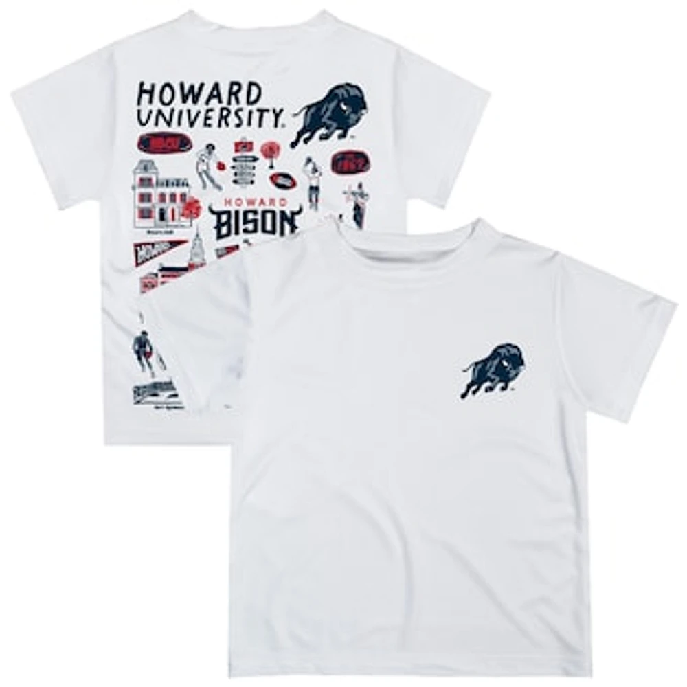 Toddler Vive La Fete White Howard Bison Impressions Artwork T-Shirt