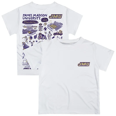 Toddler Vive La Fete White James Madison Dukes Impressions Artwork T-Shirt