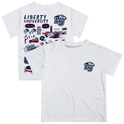 Toddler Vive La Fete White Liberty Flames Impressions Artwork T-Shirt