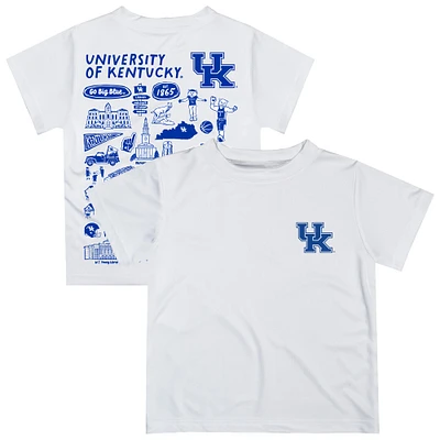 Toddler Vive La Fete White Kentucky Wildcats Impressions Artwork T-Shirt