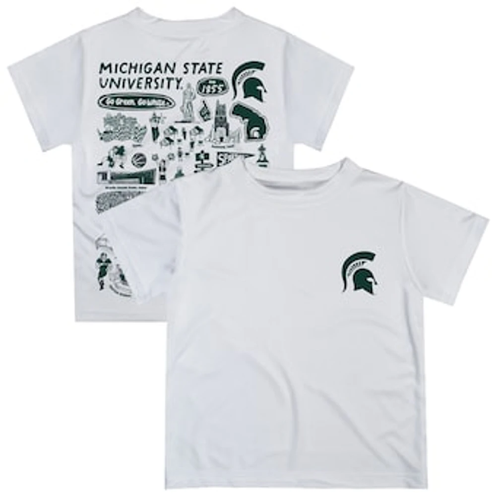 Toddler Vive La Fete White Michigan State Spartans Impressions Artwork T-Shirt