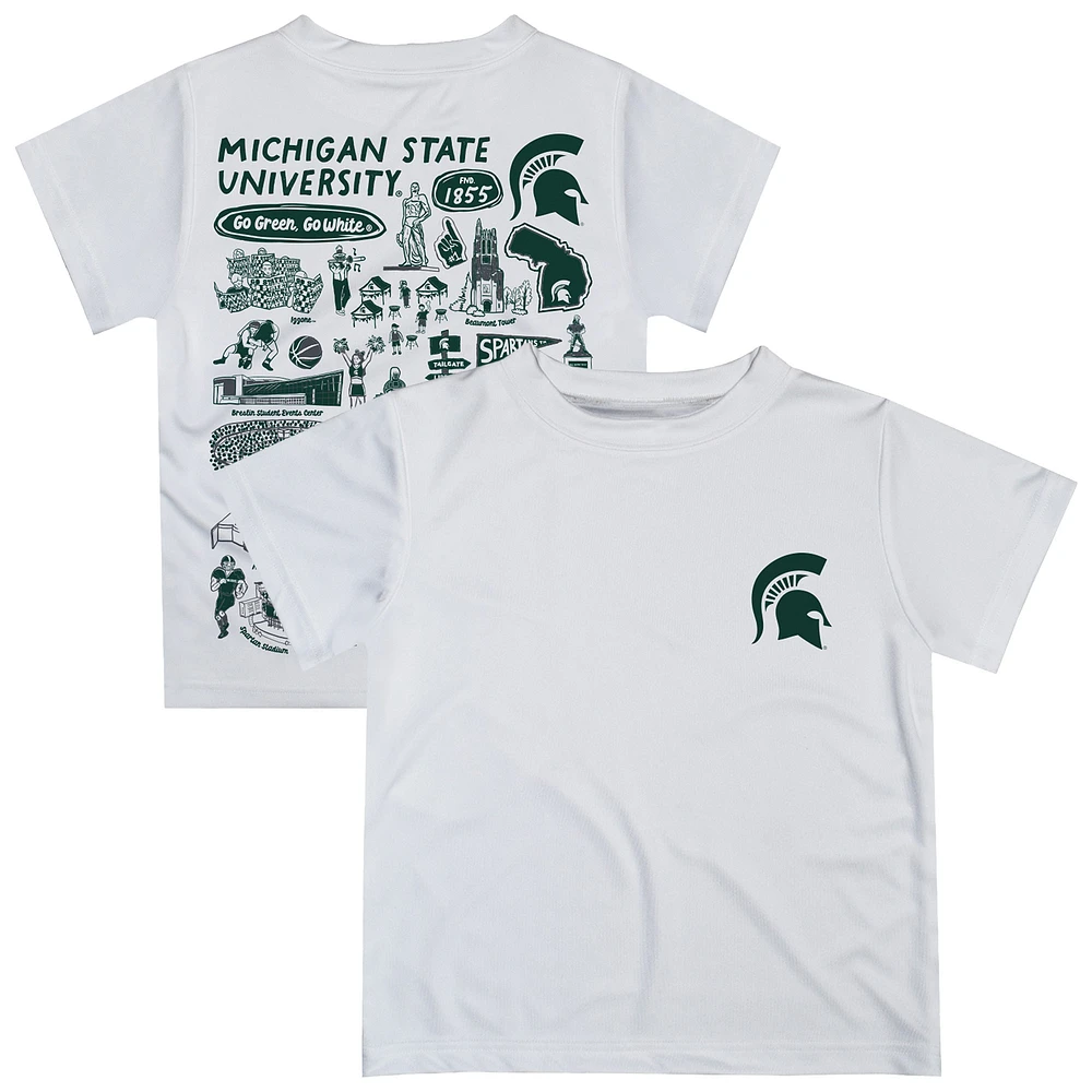 Toddler Vive La Fete White Michigan State Spartans Impressions Artwork T-Shirt