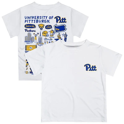 Toddler Vive La Fete White Pitt Panthers Impressions Artwork T-Shirt