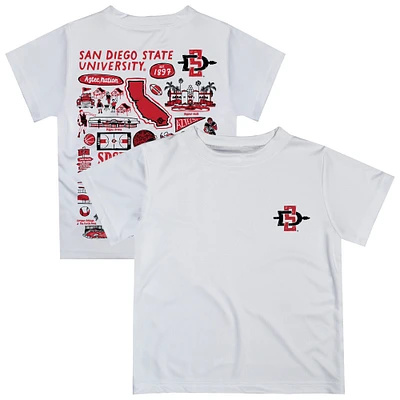 Toddler Vive La Fete White San Diego State Aztecs Impressions Artwork T-Shirt