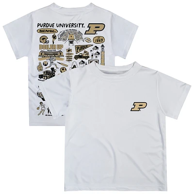 Toddler Vive La Fete White Purdue Boilermakers Impressions Artwork T-Shirt