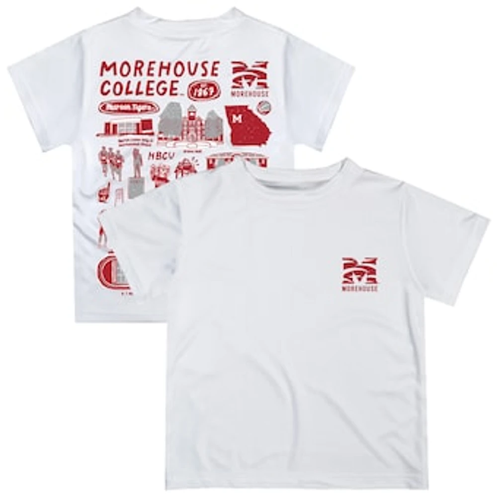 Toddler Vive La Fete White Morehouse Maroon Tigers Impressions Artwork T-Shirt