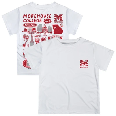 Toddler Vive La Fete White Morehouse Maroon Tigers Impressions Artwork T-Shirt