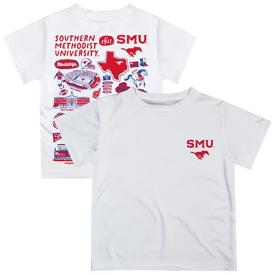 Toddler Vive La Fete White SMU Mustangs Impressions Artwork T-Shirt