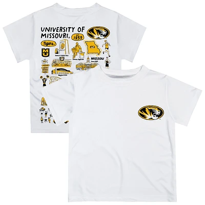 Toddler Vive La Fete White Missouri Tigers Impressions Artwork T-Shirt