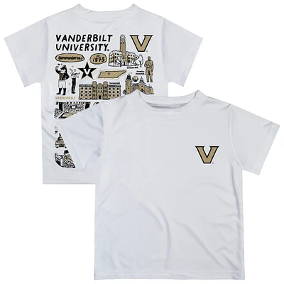 Toddler Vive La Fete White Vanderbilt Commodores Impressions Artwork T-Shirt