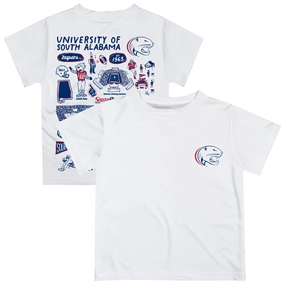 Toddler Vive La Fete White South Alabama Jaguars Impressions Artwork T-Shirt