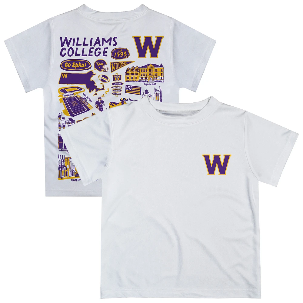 Toddler Vive La Fete White Williams College Ephs Impressions Artwork T-Shirt