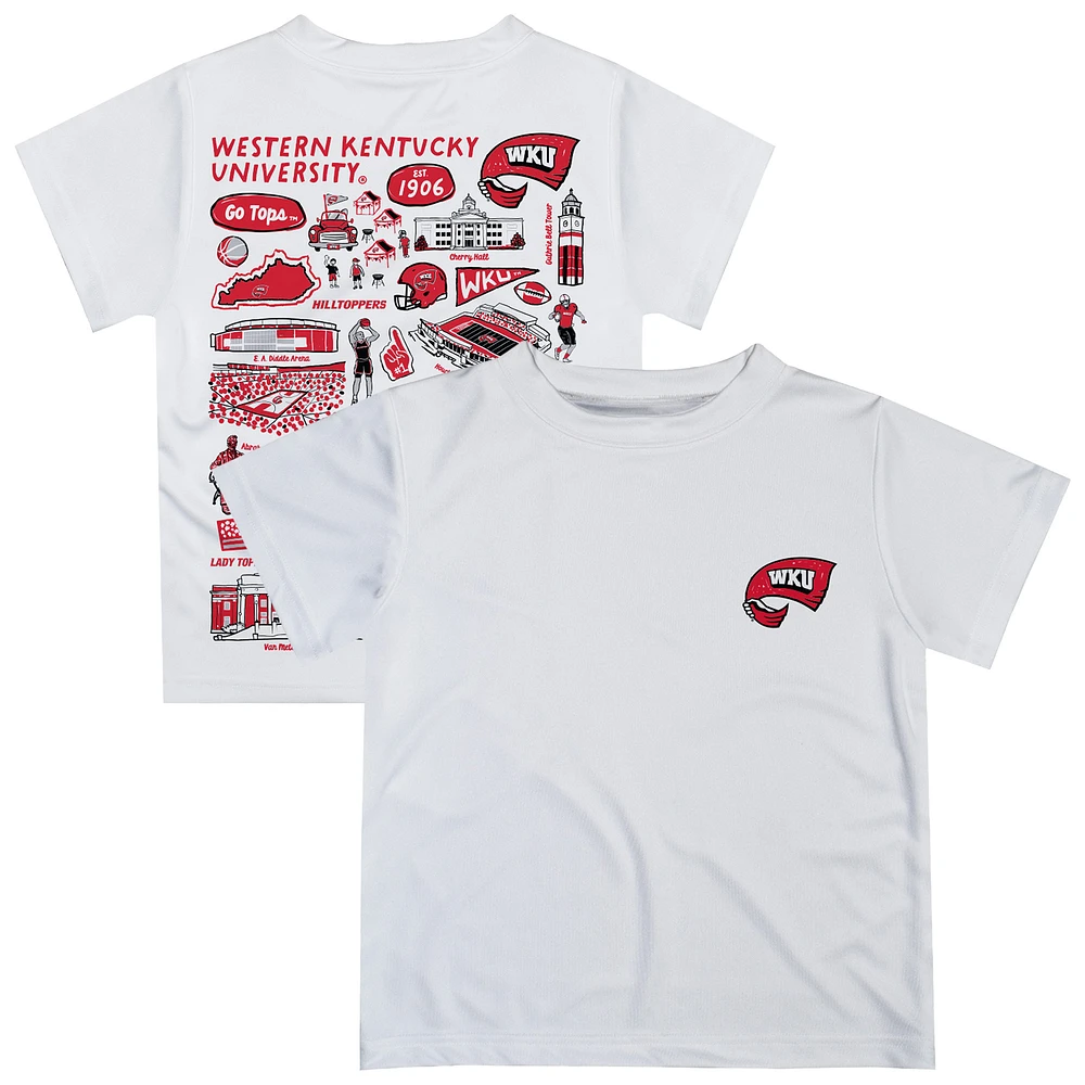 Toddler Vive La Fete White Western Kentucky Hilltoppers Impressions Artwork T-Shirt