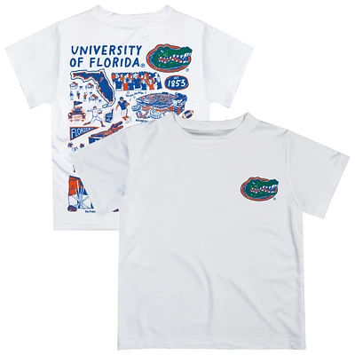 Toddler Vive La Fete White Florida Gators Impressions Artwork T-Shirt