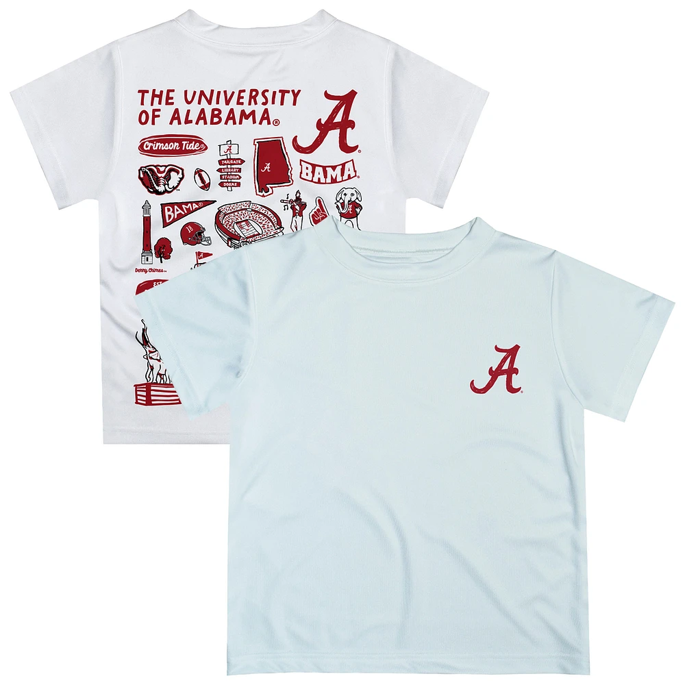 Toddler Vive La Fete White Alabama Crimson Tide Impressions Artwork T-Shirt