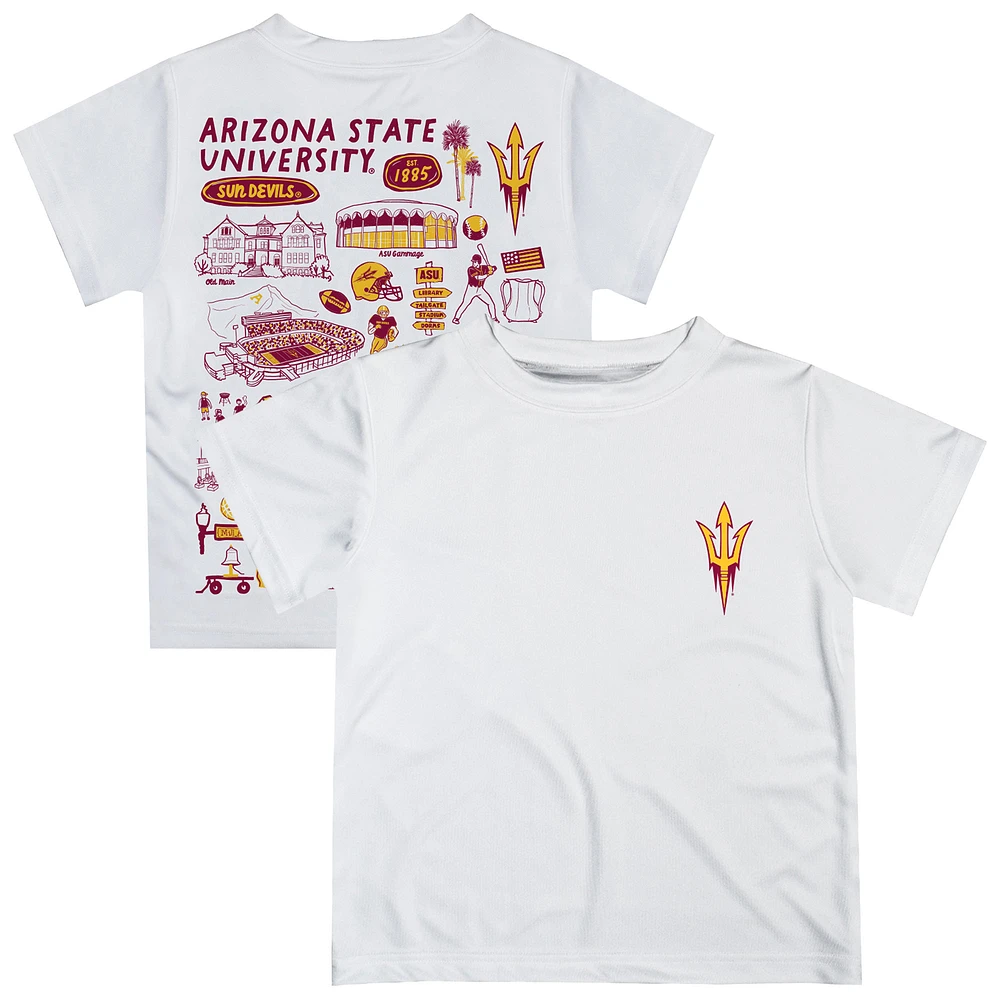 Toddler Vive La Fete White Arizona State Sun Devils Impressions Artwork T-Shirt