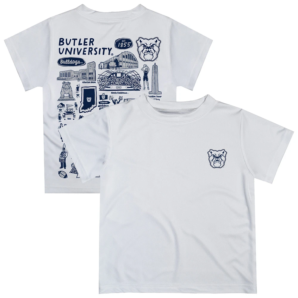 Youth Vive La Fete White Butler Bulldogs Impressions Artwork T-Shirt