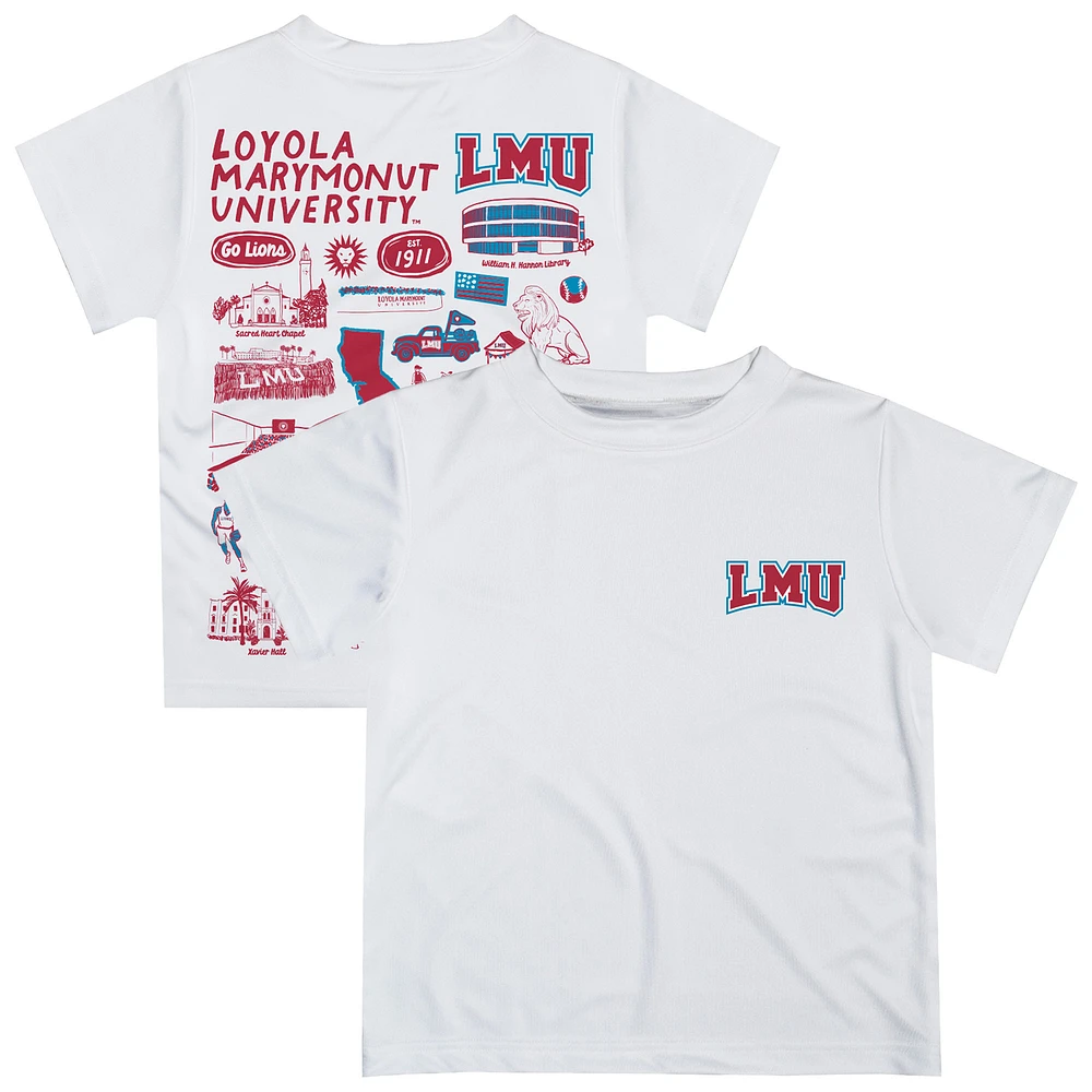 Youth Vive La Fete White Loyola Marymount Lions Impressions Artwork T-Shirt