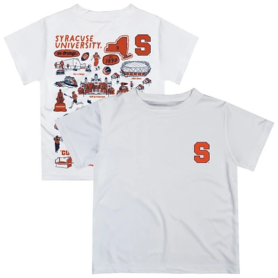 Youth Vive La Fete White Syracuse Orange Impressions Artwork T-Shirt
