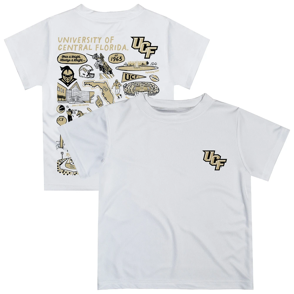 Youth Vive La Fete White UCF Knights Impressions Artwork T-Shirt